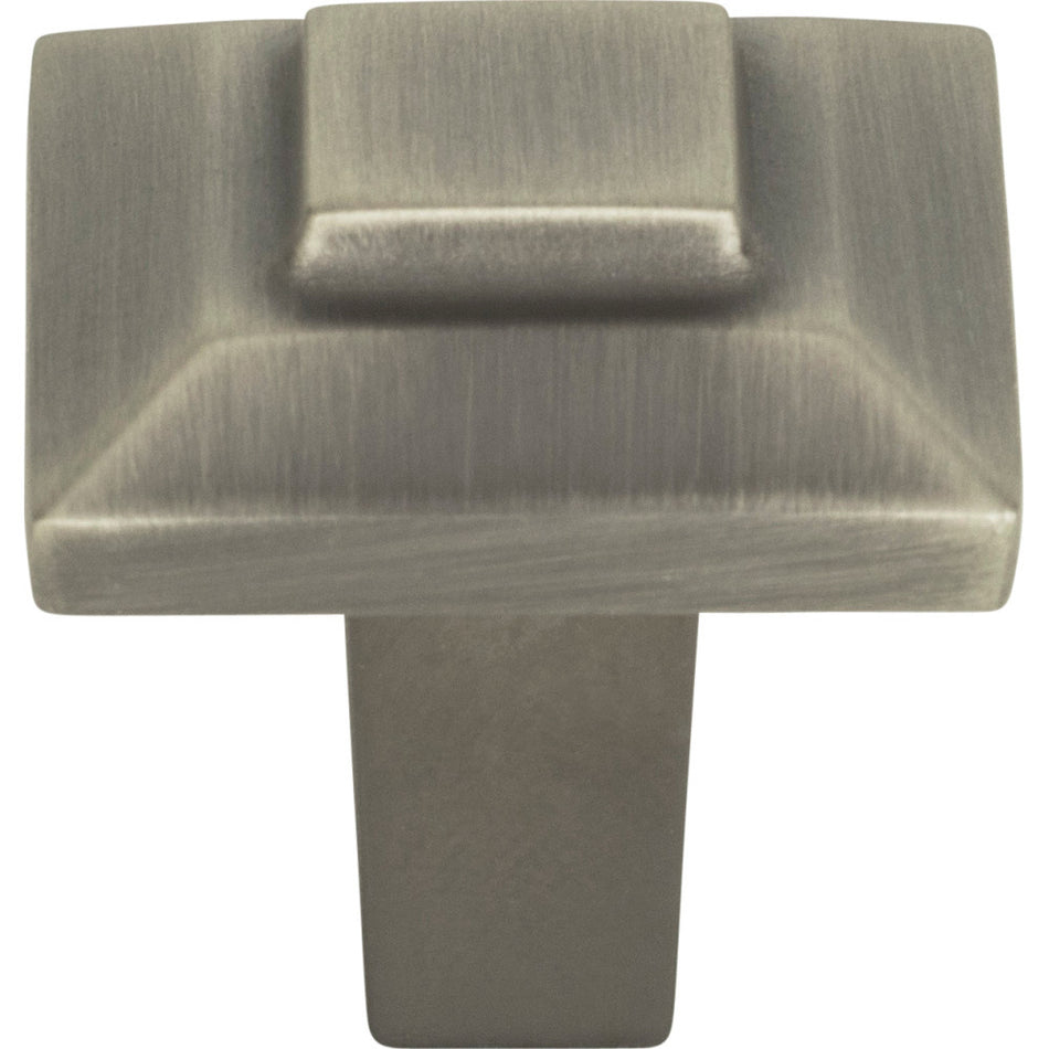 Atlas 283-P: 1" Trocadero Square Cabinet Knob - Pewter