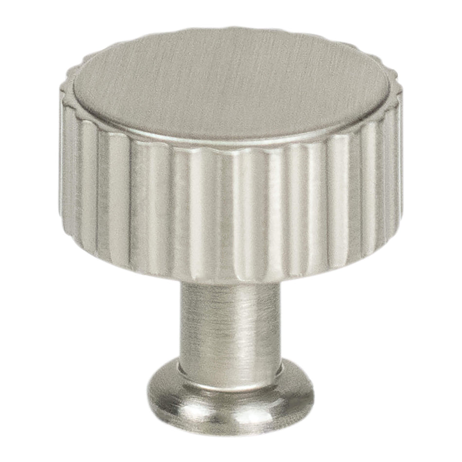 Berenson 2882-1BPN: 1-3/16" Cannelee Cabinet Knob - Brushed Nickel