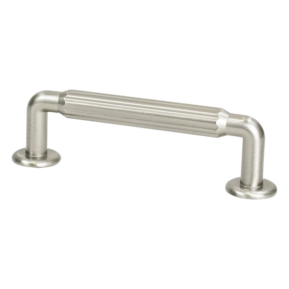 Berenson 2885-1BPN: 96mm cc Cannelee Cabinet Pull - Brushed Nickel
