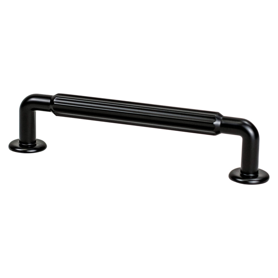 Berenson 2889-1055: 128mm cc Cannelee Cabinet Pull - Matte Black