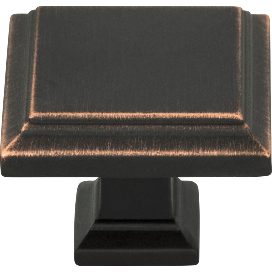 Atlas 289-VB: 1-1/4" Sutton Place Square Cabinet Knob - Venetian Bronze