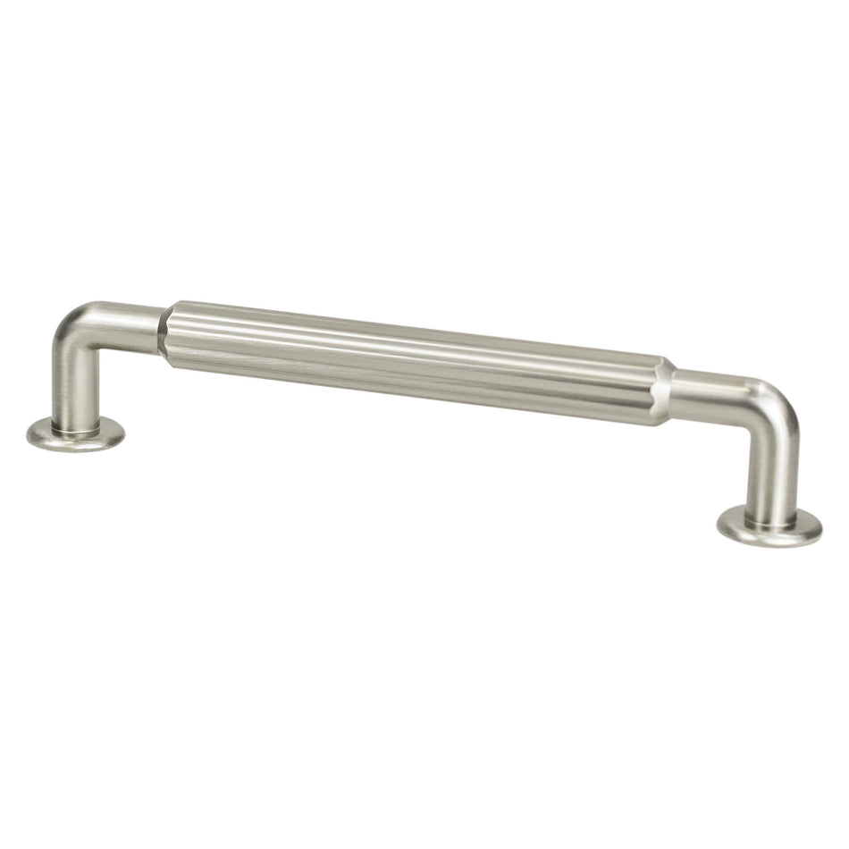 Berenson 2891-1BPN: 160mm cc Cannelee Cabinet Pull - Brushed Nickel