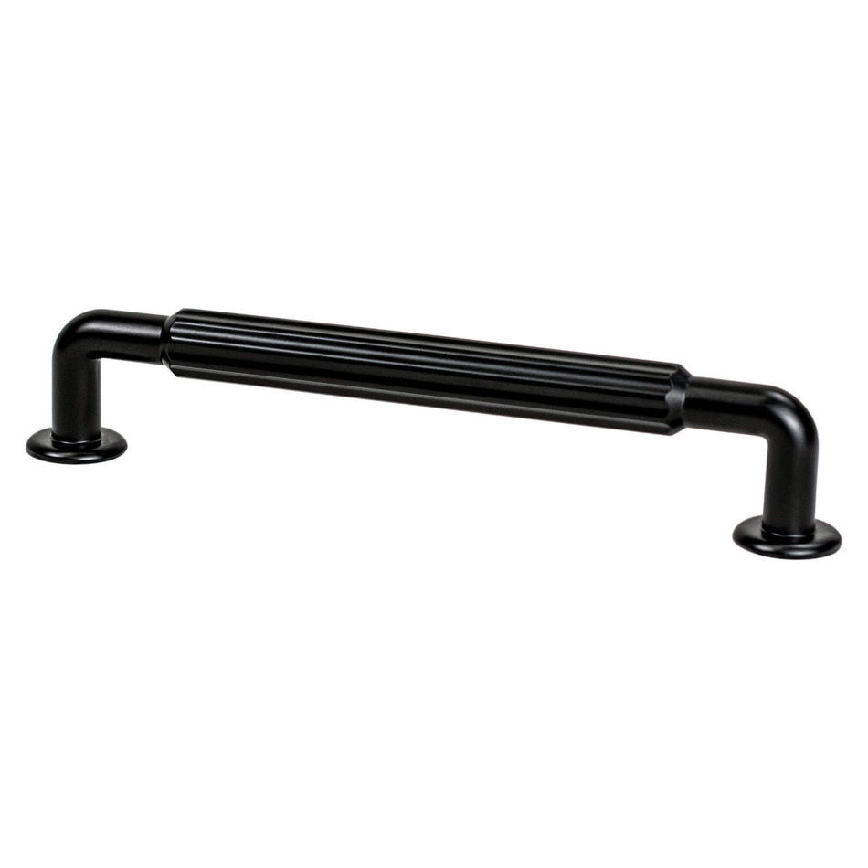 Berenson 2892-1055: 160mm cc Cannelee Cabinet Pull - Matte Black
