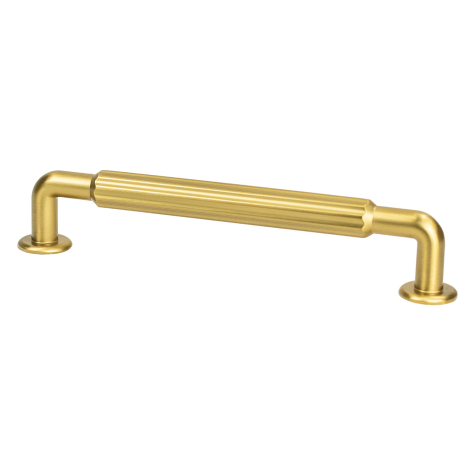 Berenson 2893-1MDB: 160mm cc Cannelee Cabinet Pull - Modern Brushed Gold