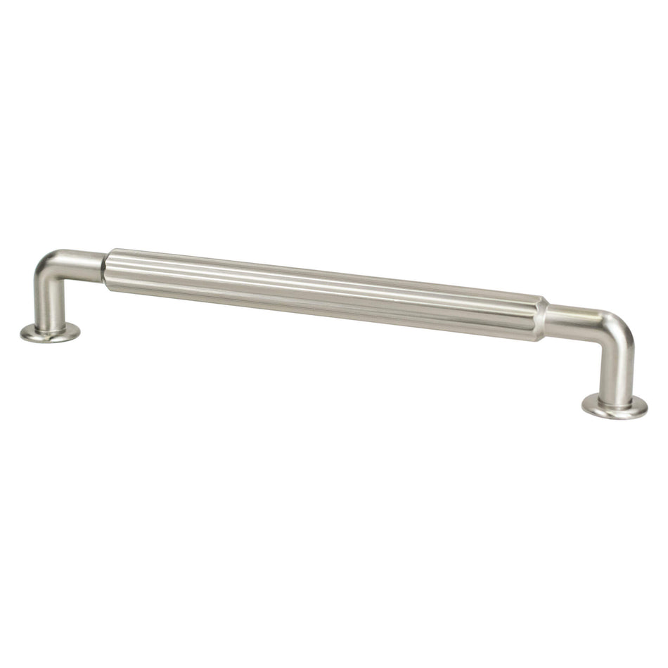 Berenson 2894-1BPN: 224mm cc Cannelee Cabinet Pull - Brushed Nickel