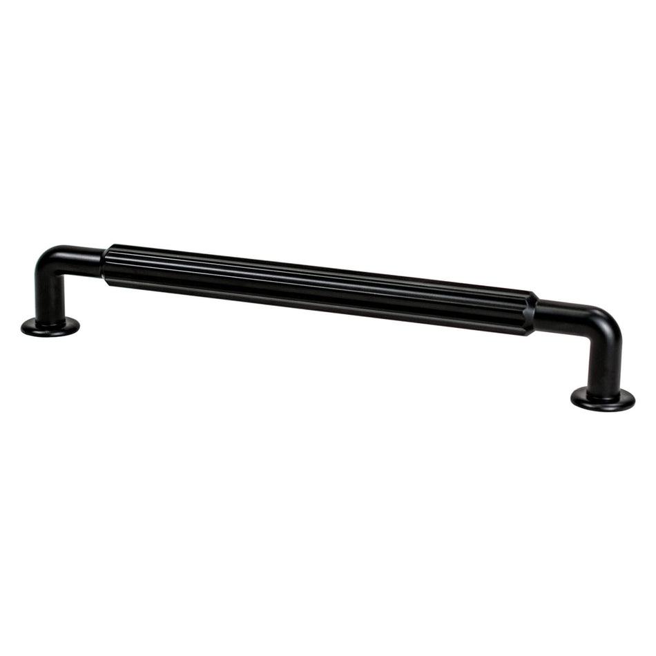 Berenson 2895-1055: 224mm cc Cannelee Cabinet Pull - Matte Black