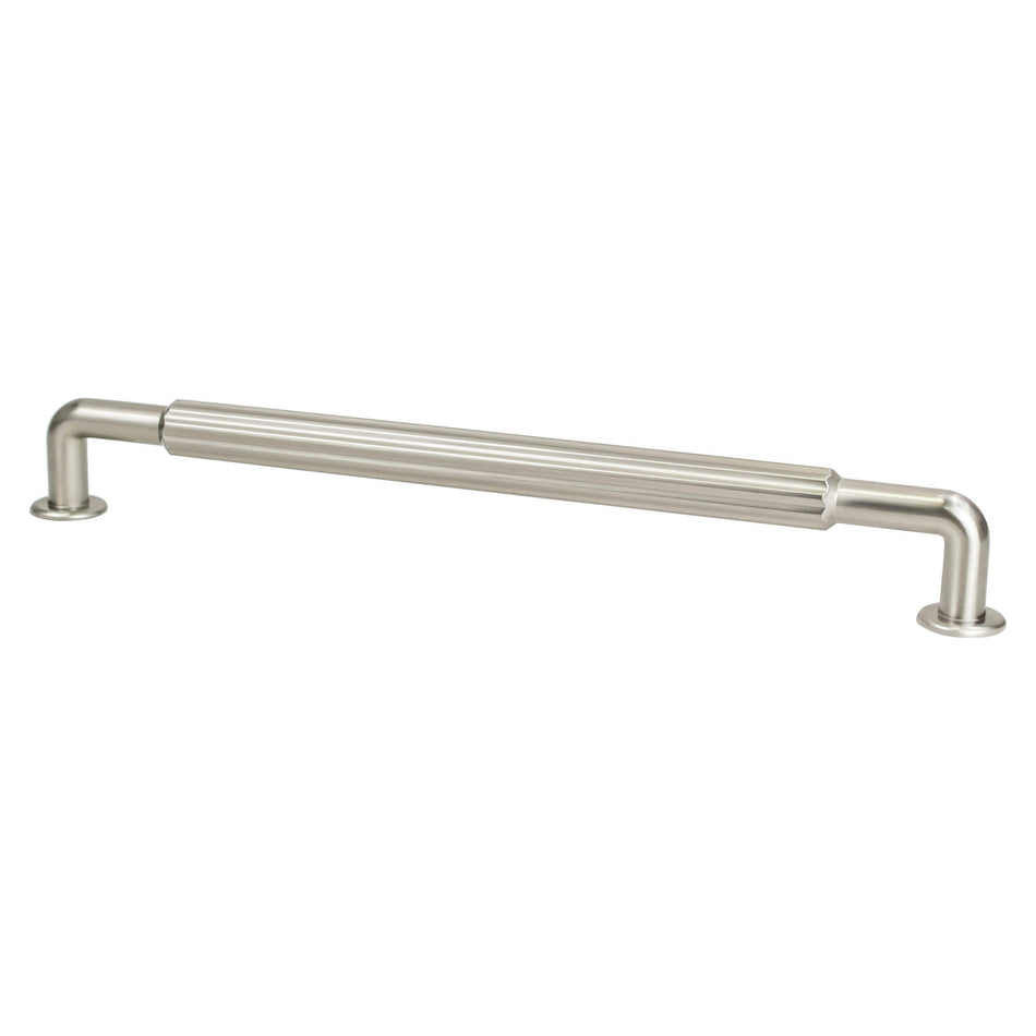 Berenson 2897-1BPN: 12" cc Cannelee Appliance Pull - Brushed Nickel