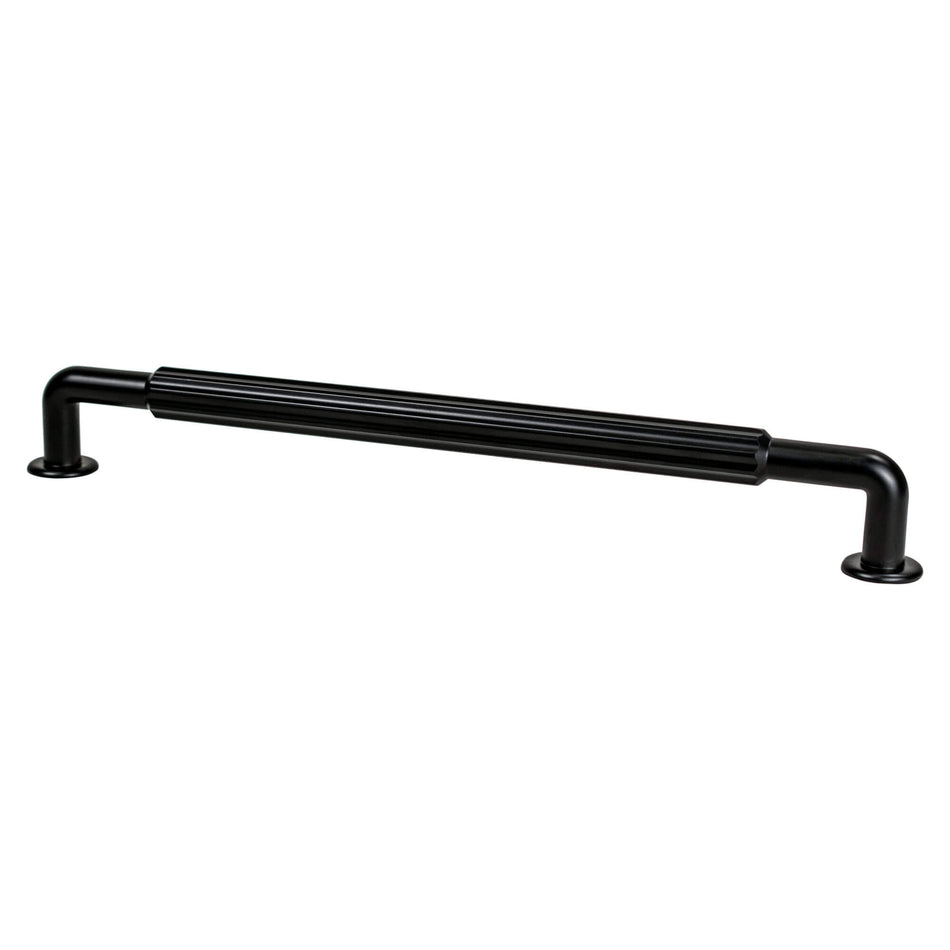 Berenson 2898-1055: 12" cc Cannelee Appliance Pull - Matte Black