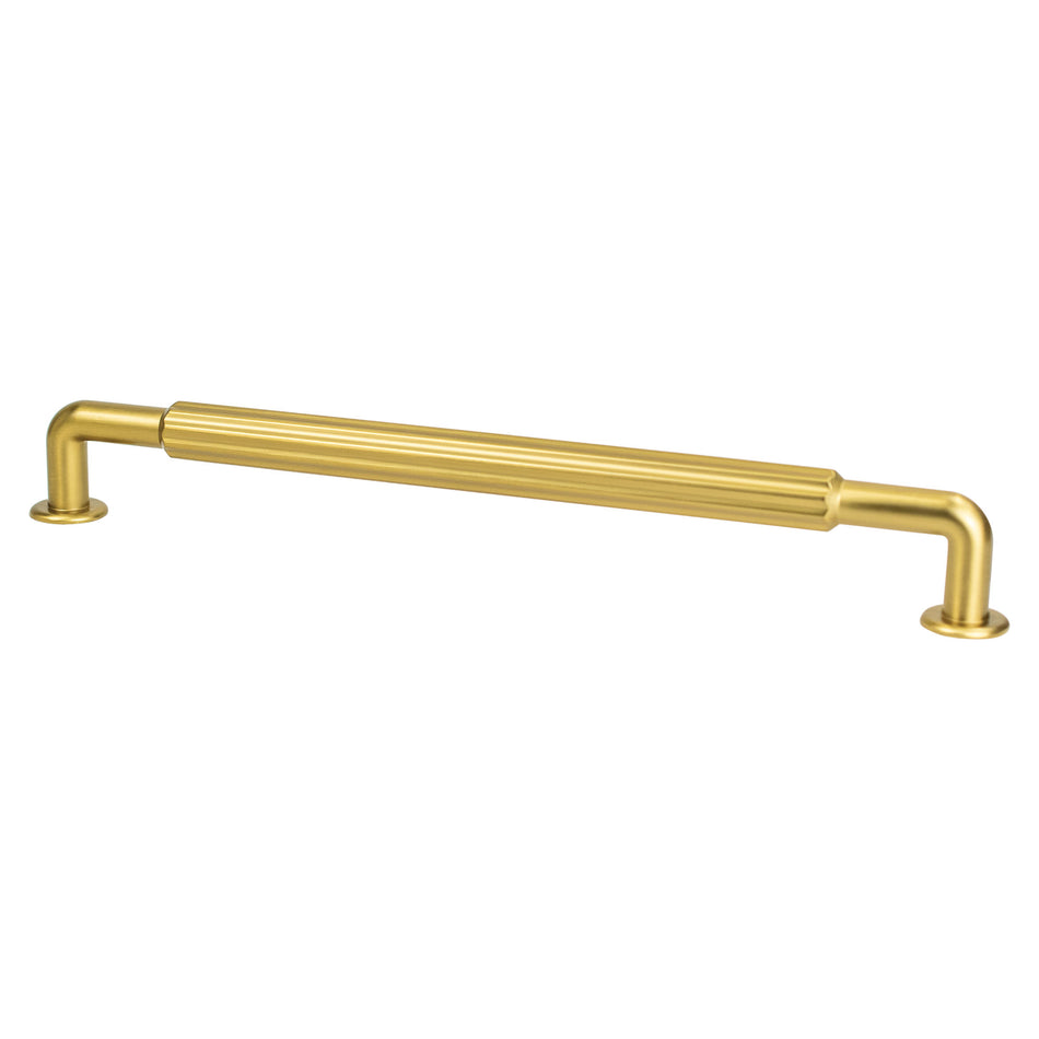 Berenson 2899-1MDB: 12" cc Cannelee Appliance Pull - Modern Brushed Gold