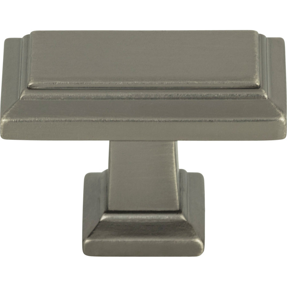 Atlas 290-SL: 1-7/16" Sutton Place Rectangle Cabinet Knob - Slate