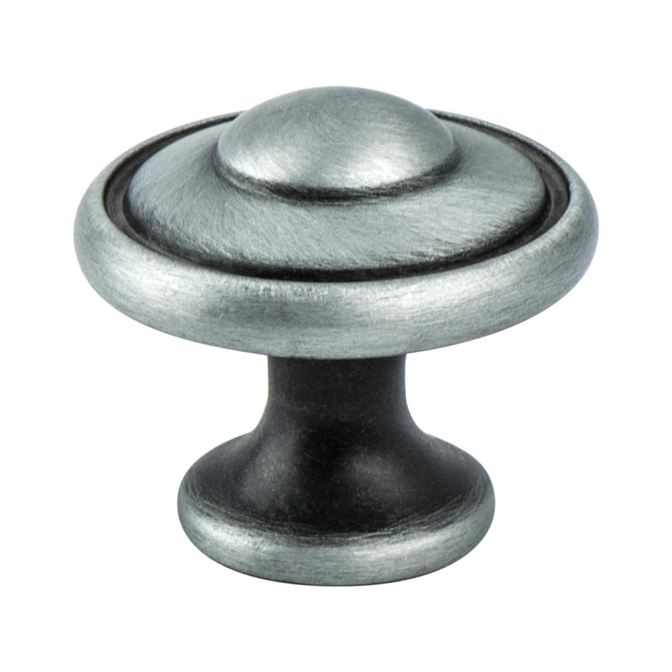 Berenson 2924-1BAP: 1-3/16" Euro Traditions Cabinet Knob - Brushed Antique Pewter