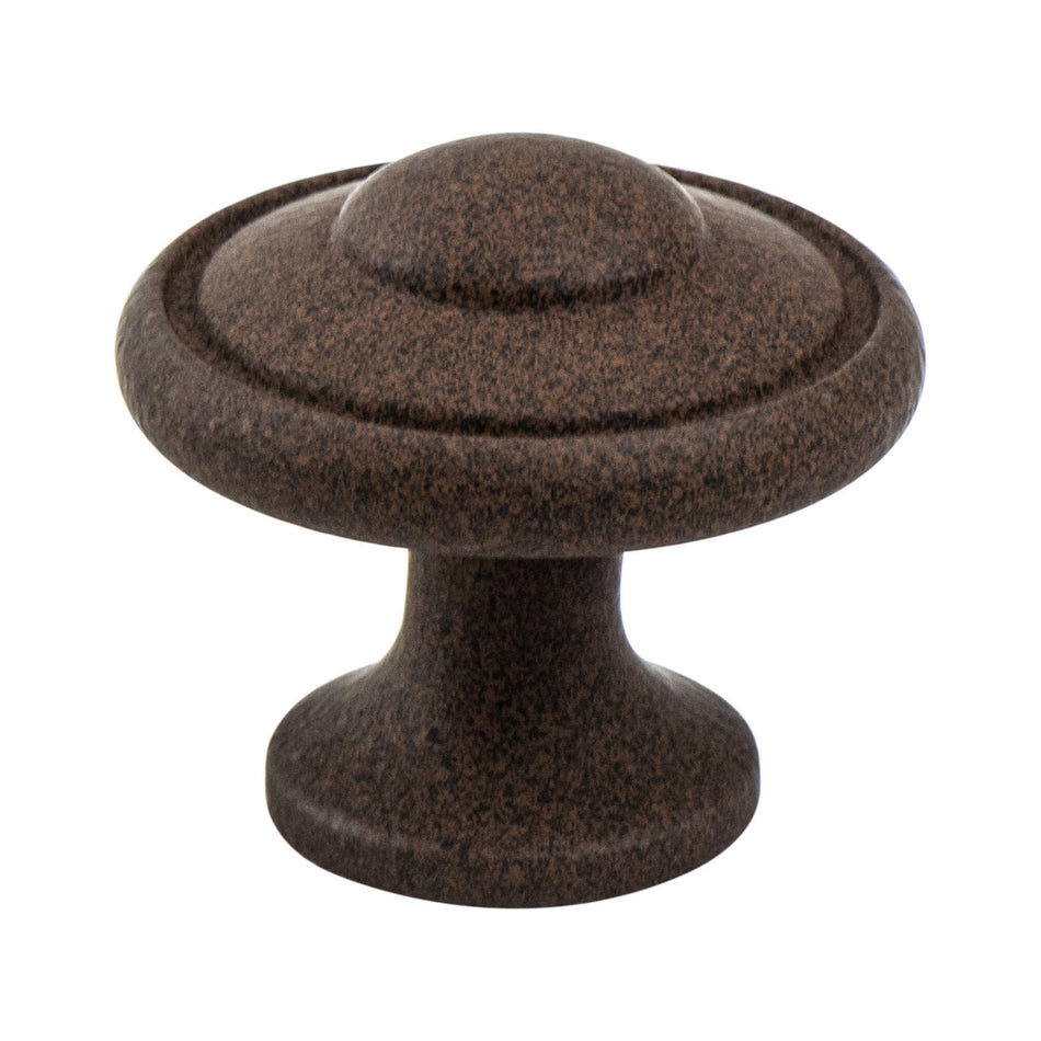 Berenson 2928-1FE: 1-3/16" Euro Traditions Cabinet Knob - Dull Rust