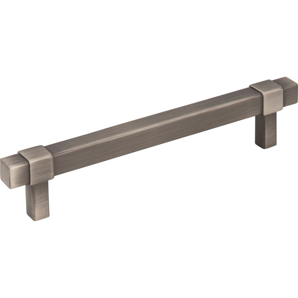 Jeffrey Alexander 293-128BNBDL: 128mm cc Zane Bit Pull Cabinet Pull - Brushed Pewter