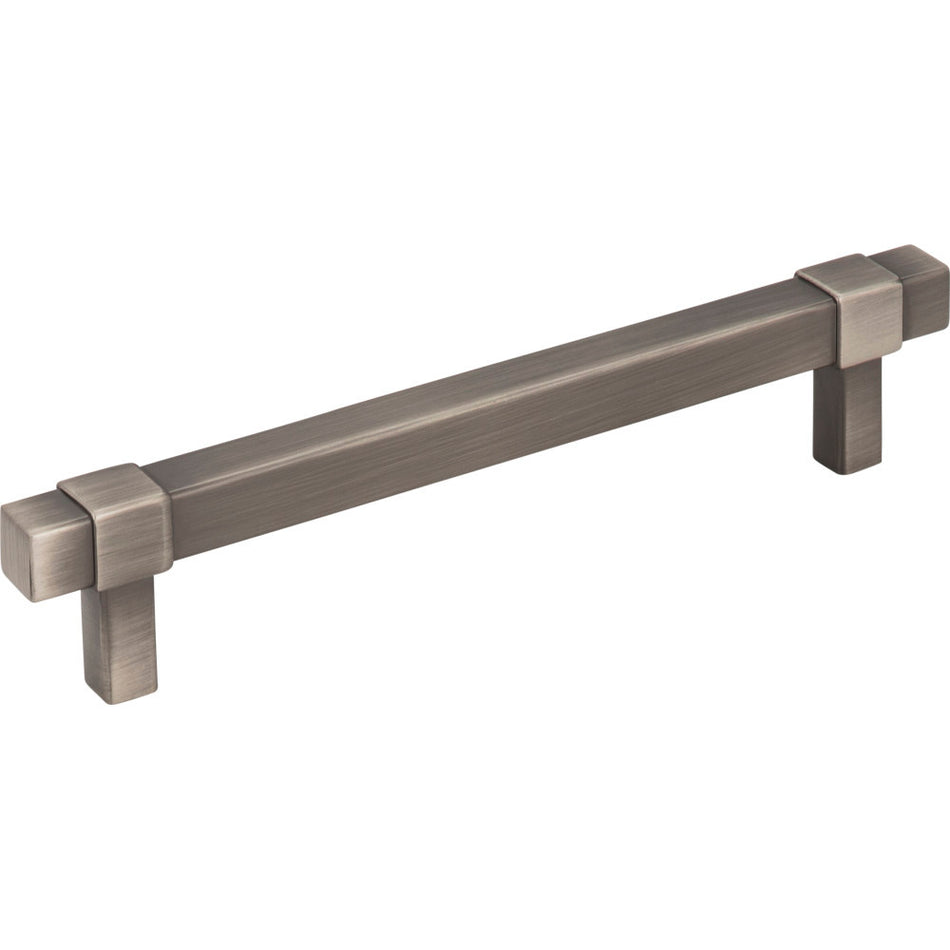 Jeffrey Alexander 293-128BNBDL: 128mm cc Zane Bit Pull Cabinet Pull - Brushed Pewter