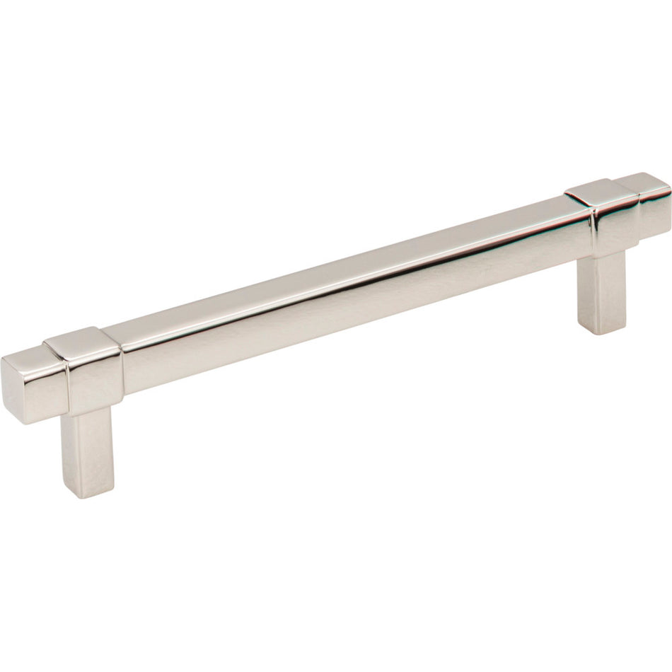 Jeffrey Alexander 293-128NI: 128mm cc Zane Bit Pull Cabinet Pull - Polished Nickel