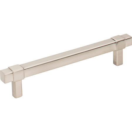 Jeffrey Alexander 293-128SN: 128mm cc Zane Bit Pull Cabinet Pull - Satin Nickel
