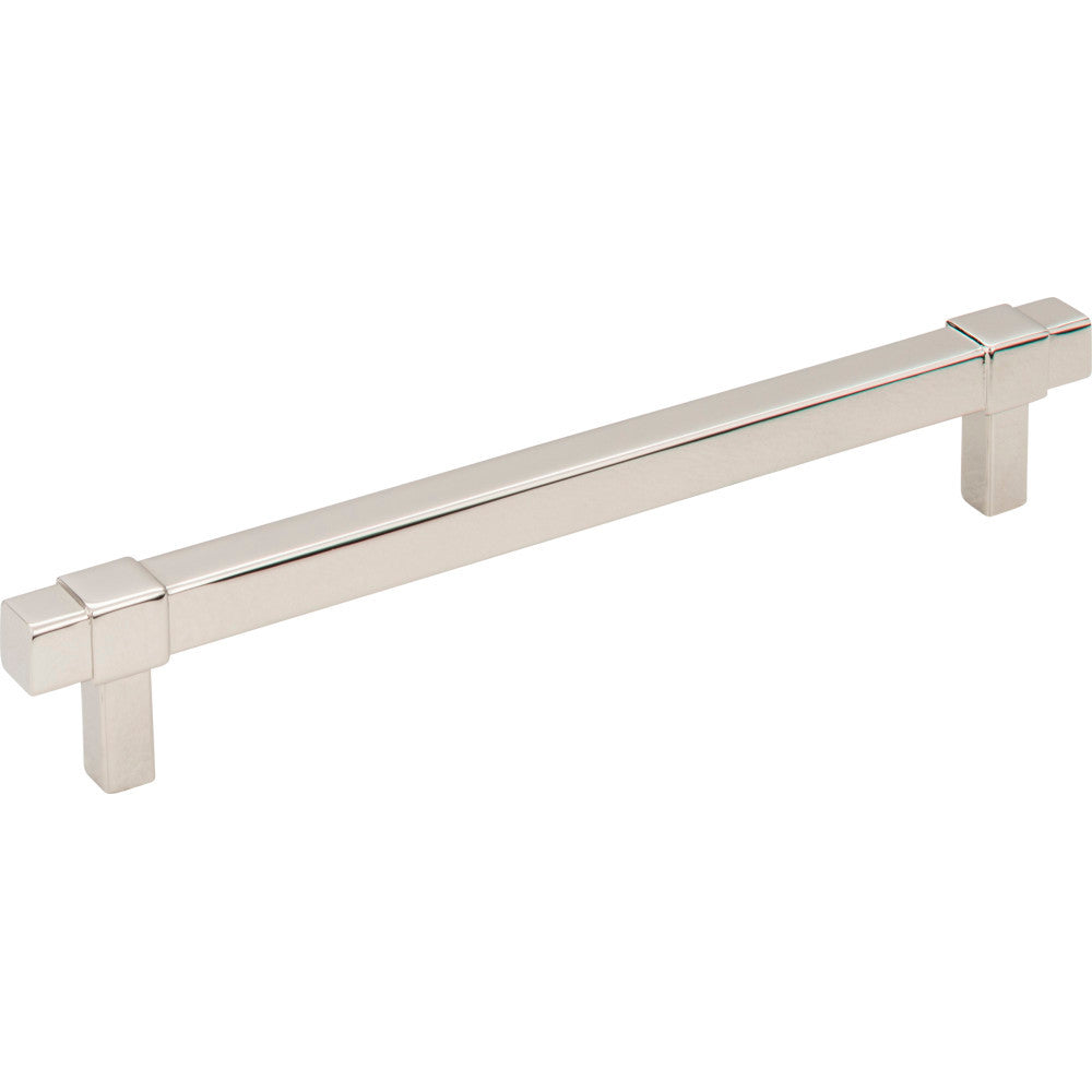 Jeffrey Alexander 293-160NI: 160mm cc Zane Bit Pull Cabinet Pull - Polished Nickel