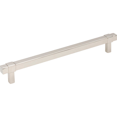 Jeffrey Alexander 293-192NI: 192mm cc Zane Bit Pull Cabinet Pull - Polished Nickel