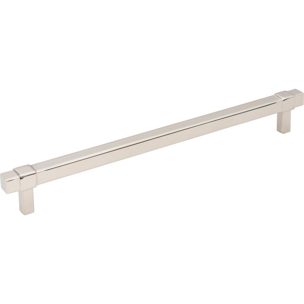 Jeffrey Alexander 293-224NI: 224mm cc Zane Bit Pull Cabinet Pull - Polished Nickel