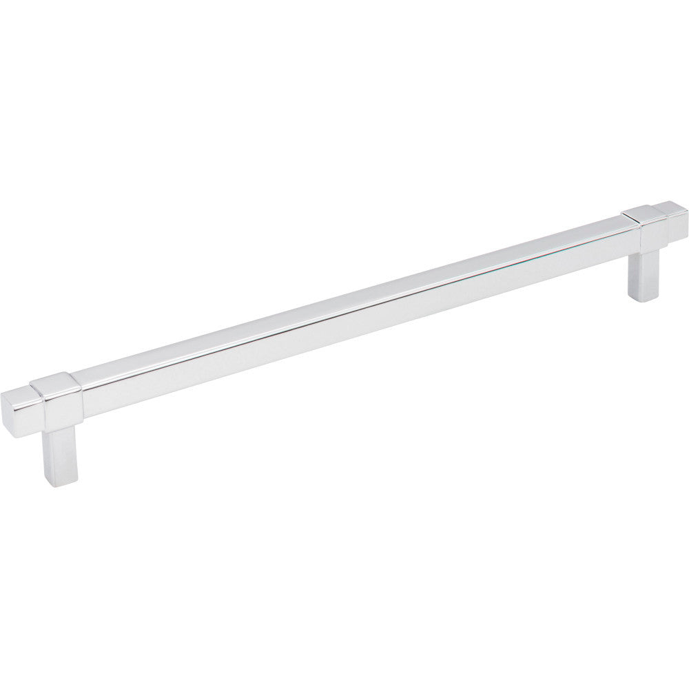 Jeffrey Alexander 293-224PC: 224mm cc Zane Bit Pull Cabinet Pull - Polished Chrome