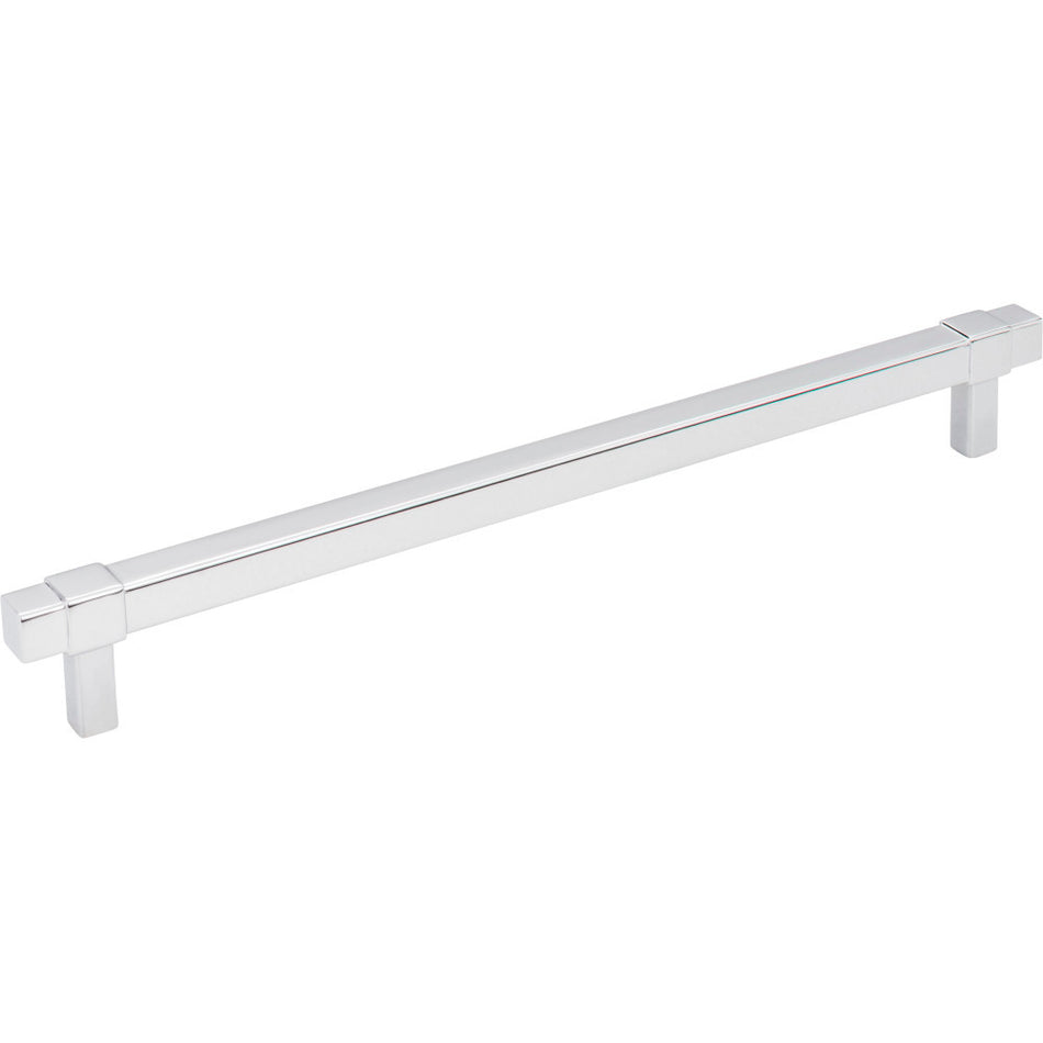 Jeffrey Alexander 293-224PC: 224mm cc Zane Bit Pull Cabinet Pull - Polished Chrome