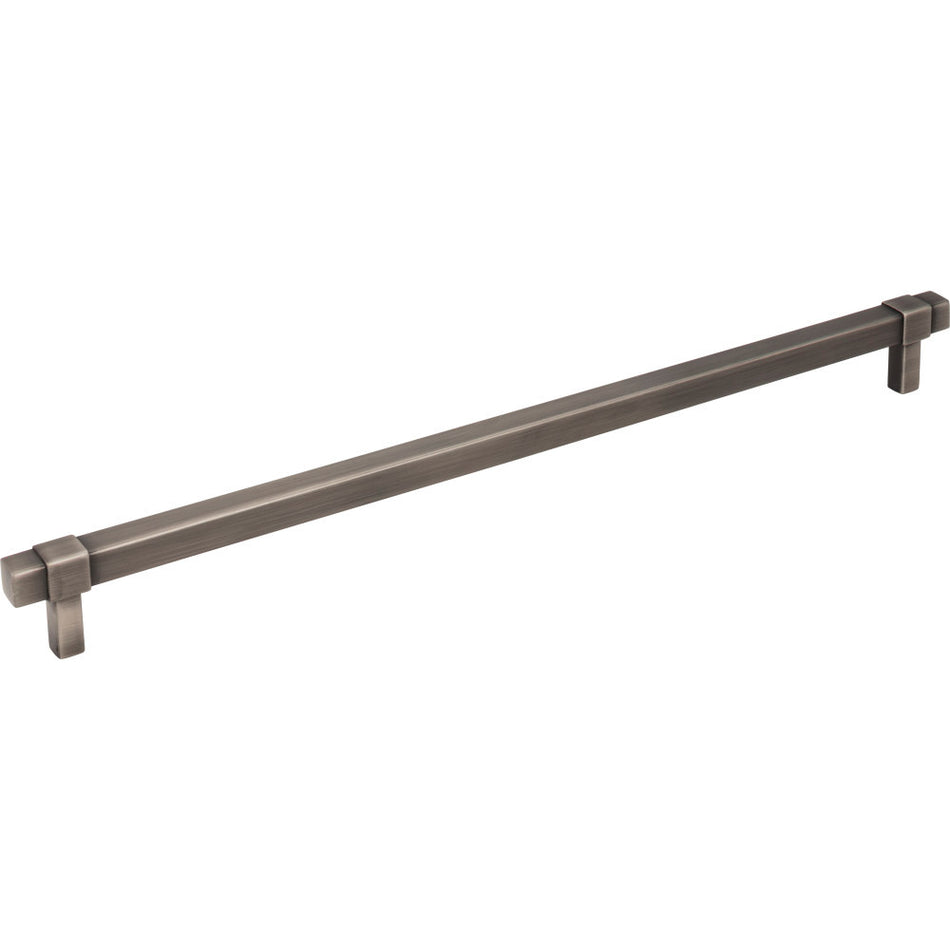 Jeffrey Alexander 293-305BNBDL: 305mm cc Zane Bit Pull Cabinet Pull - Brushed Pewter