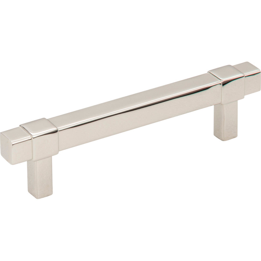 Jeffrey Alexander 293-96NI: 96mm cc Zane Bit Pull Cabinet Pull - Polished Nickel