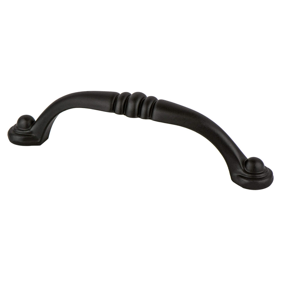 Berenson 2937-155: 96mm cc Euro Traditions Cabinet Pull - Matte Black