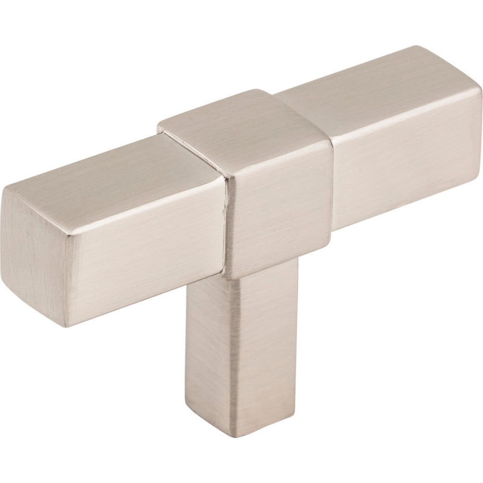 Jeffrey Alexander 293T-SN: 2" Zane T-Bar Cabinet Knob - Satin Nickel