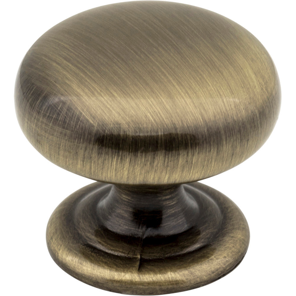 Elements 2980AB: 1-1/4" Florence Round Cabinet Knob - Brushed Antique Brass