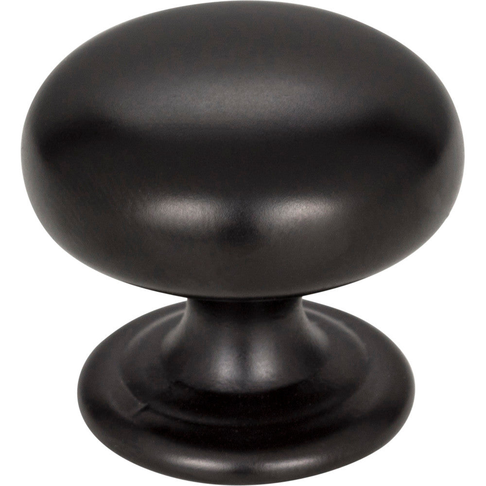 Elements 2980MB: 1-1/4" Florence Round Cabinet Knob - Matte Black