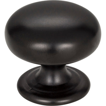 Elements 2980MB: 1-1/4" Florence Round Cabinet Knob - Matte Black