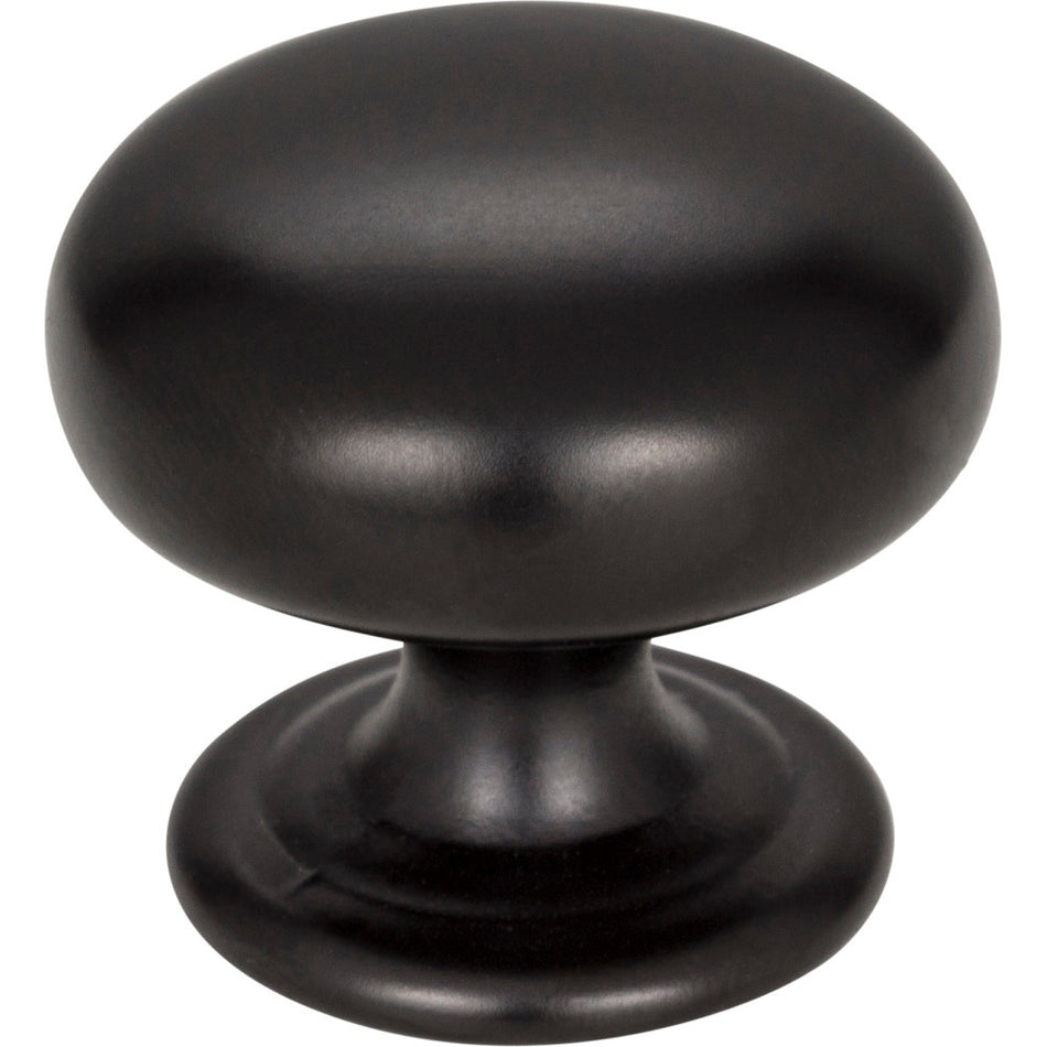 Elements 2980MB: 1-1/4" Florence Round Cabinet Knob - Matte Black