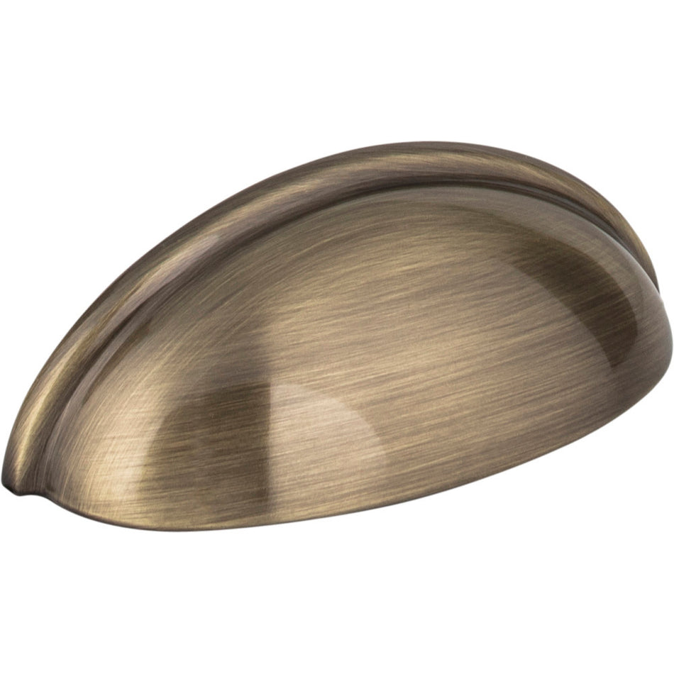 Elements 2981AB: 3" cc Florence Cup Cabinet Pull - Brushed Antique Brass