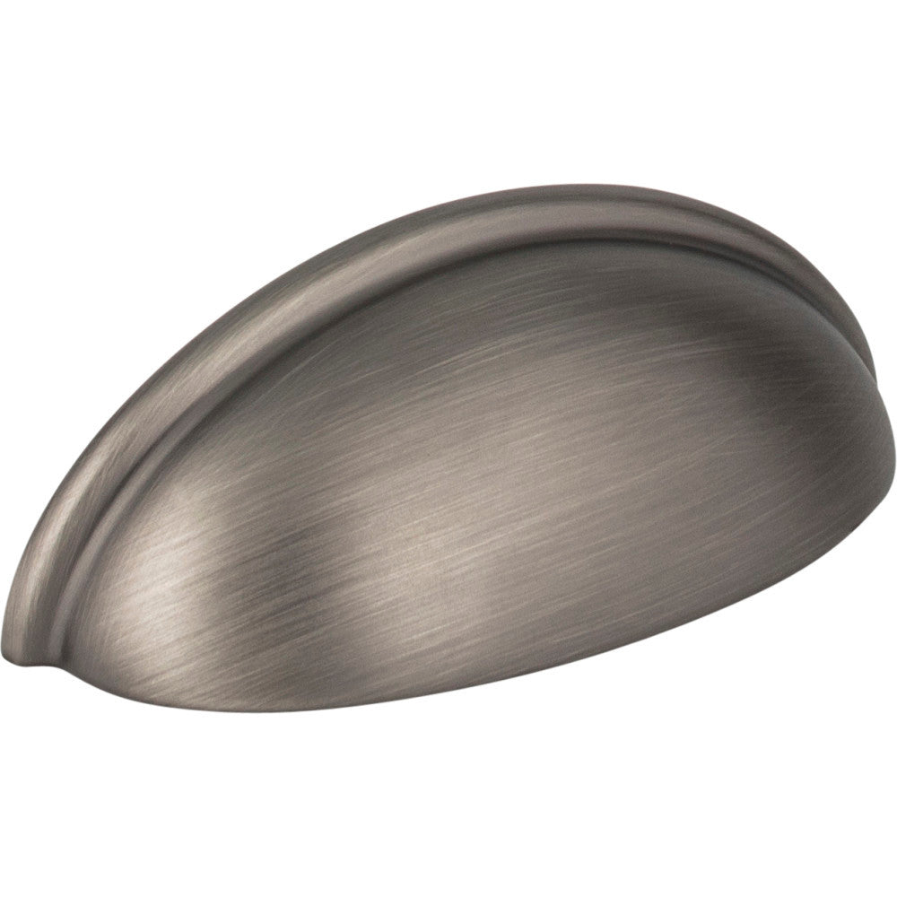 Elements 2981BNBDL: 3" cc Florence Cup Cabinet Pull - Brushed Pewter