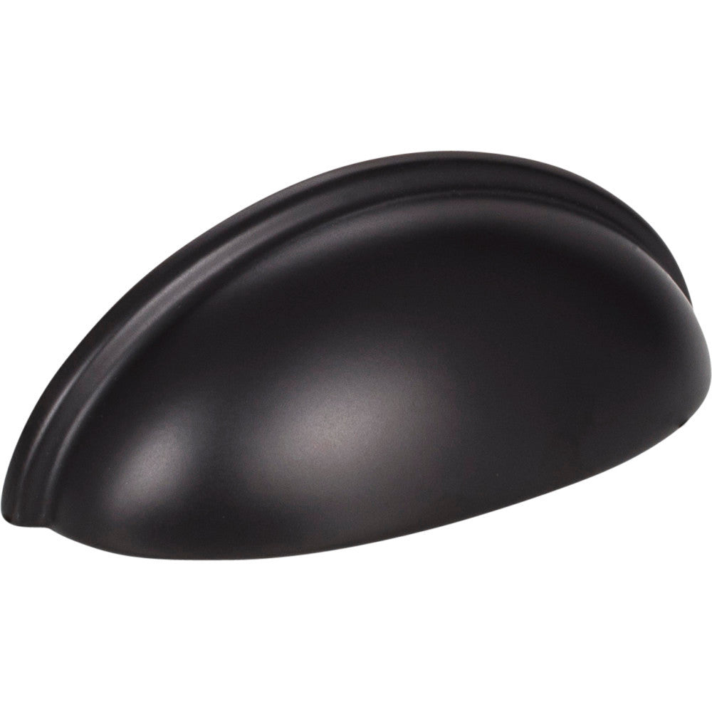 Elements 2981MB: 3" cc Florence Cup Cabinet Pull - Matte Black