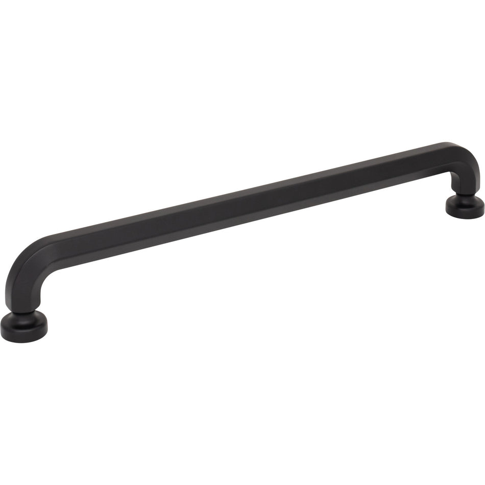 Top Knobs TK3327BLK: 12" cc Stanmore Appliance Pull - Flat Black