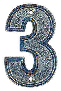 Hawk Hill CN3VP: 4-3/4" Classic Numeral 3 - Vintage Pewter