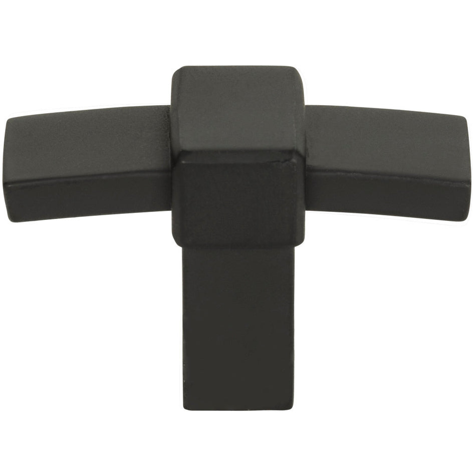 Atlas 301-BL: 1-13/16" Buckle Up T-Bar Cabinet Knob - Black
