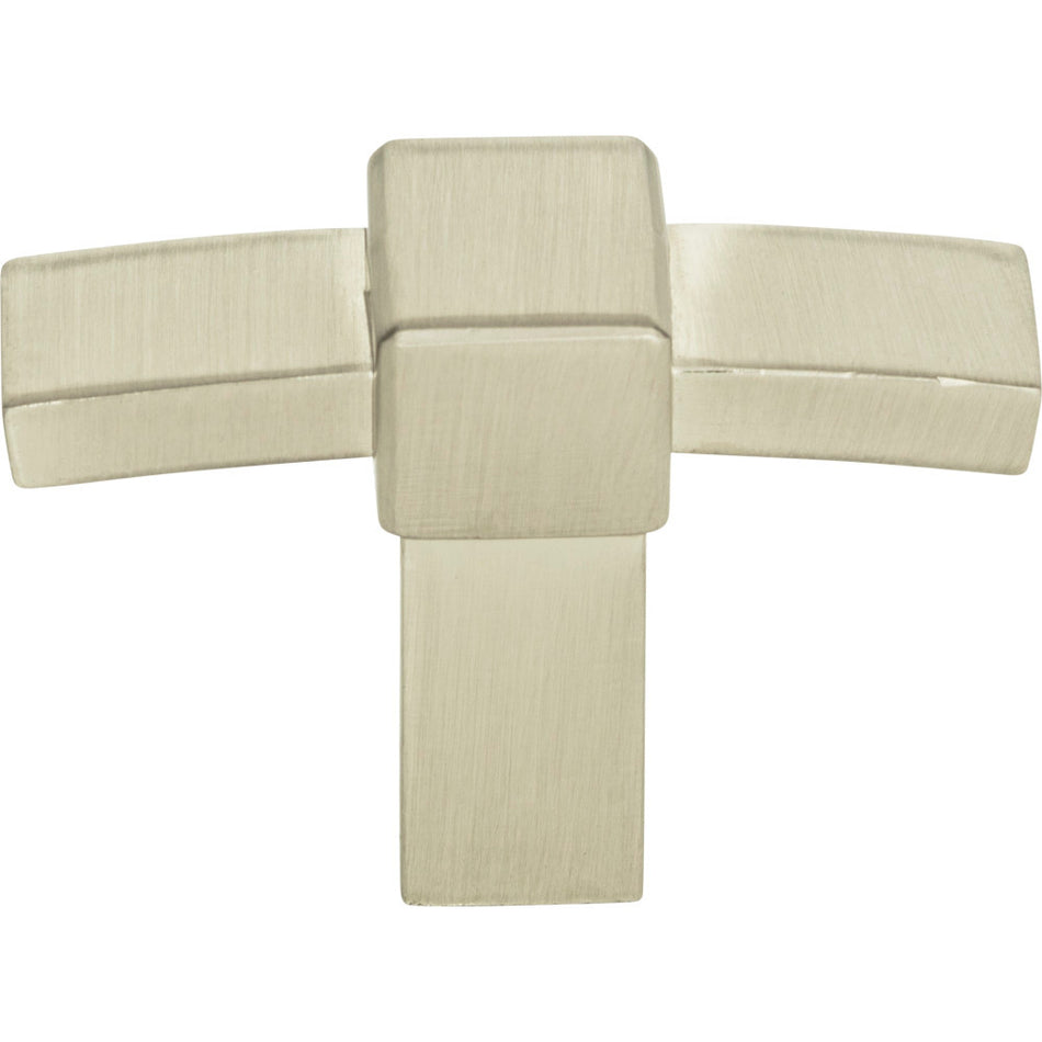 Atlas 301-BRN: 1-13/16" Buckle Up T-Bar Cabinet Knob - Brushed Nickel