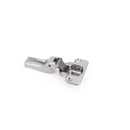 Sugatsune 304B-46/9: 9mm Overlay Free-swing Concealed Hinge - Polished Stainless Steel