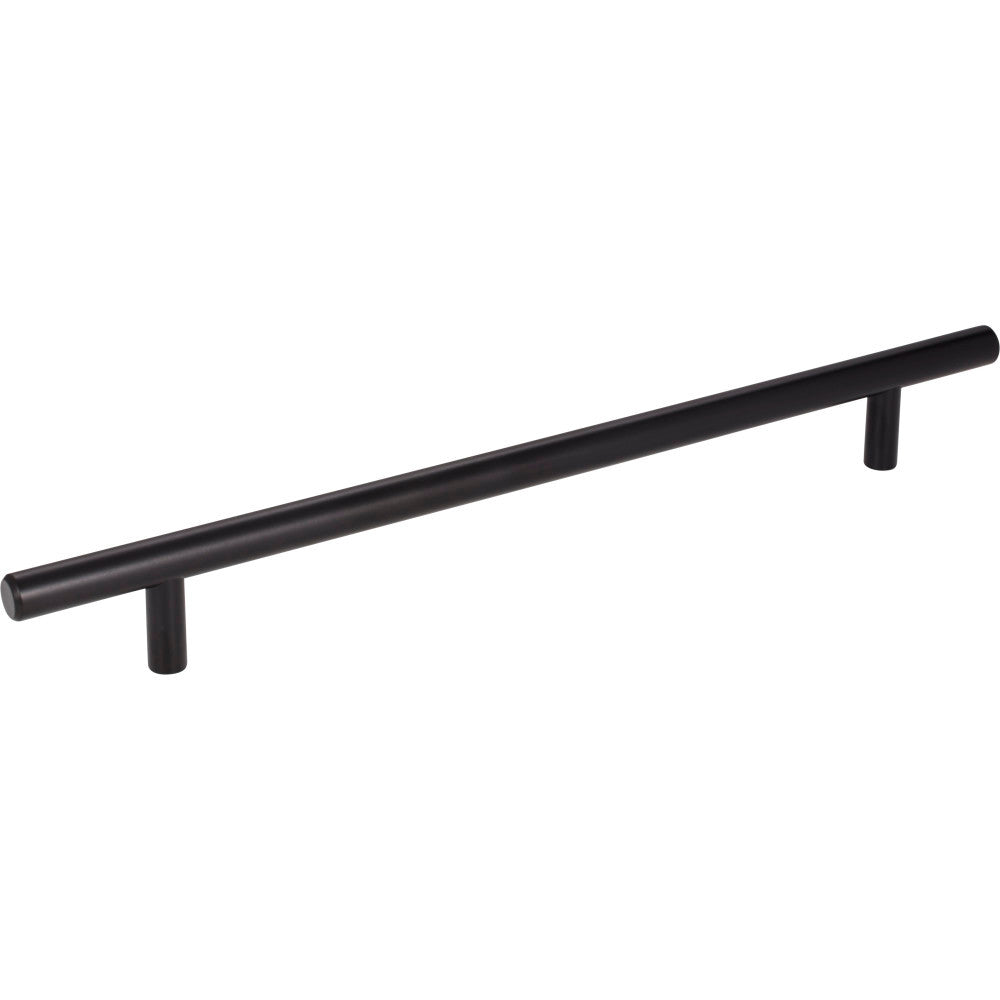 Elements 304MB: 224 mm cc Naples Round Bar Cabinet Pull - Matte Black