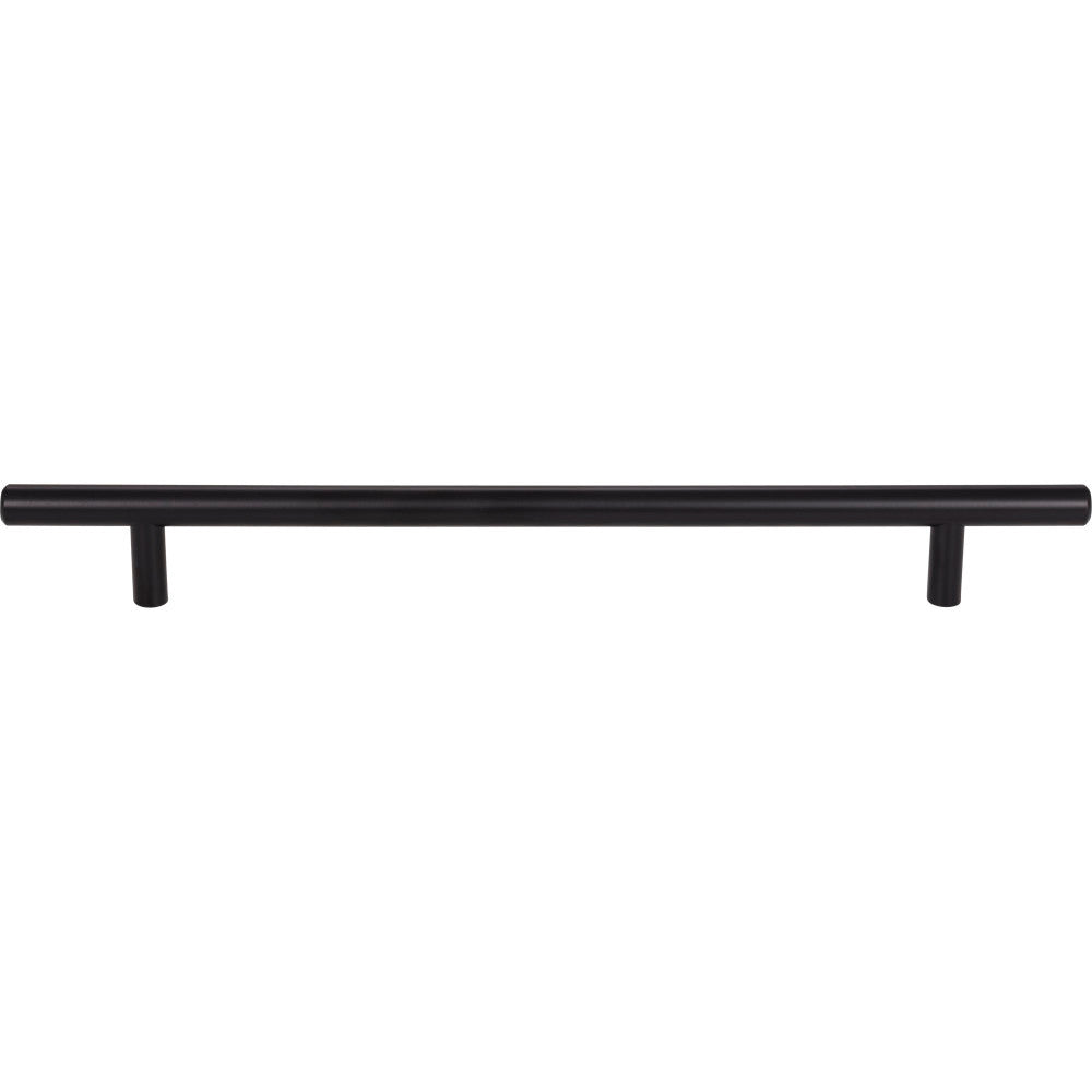 Elements 304MB: 224 mm cc Naples Round Bar Cabinet Pull - Matte Black