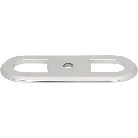 Top Knobs TK3351PC: 2-3/4" Brockwell Round Backplate - Polished Chrome