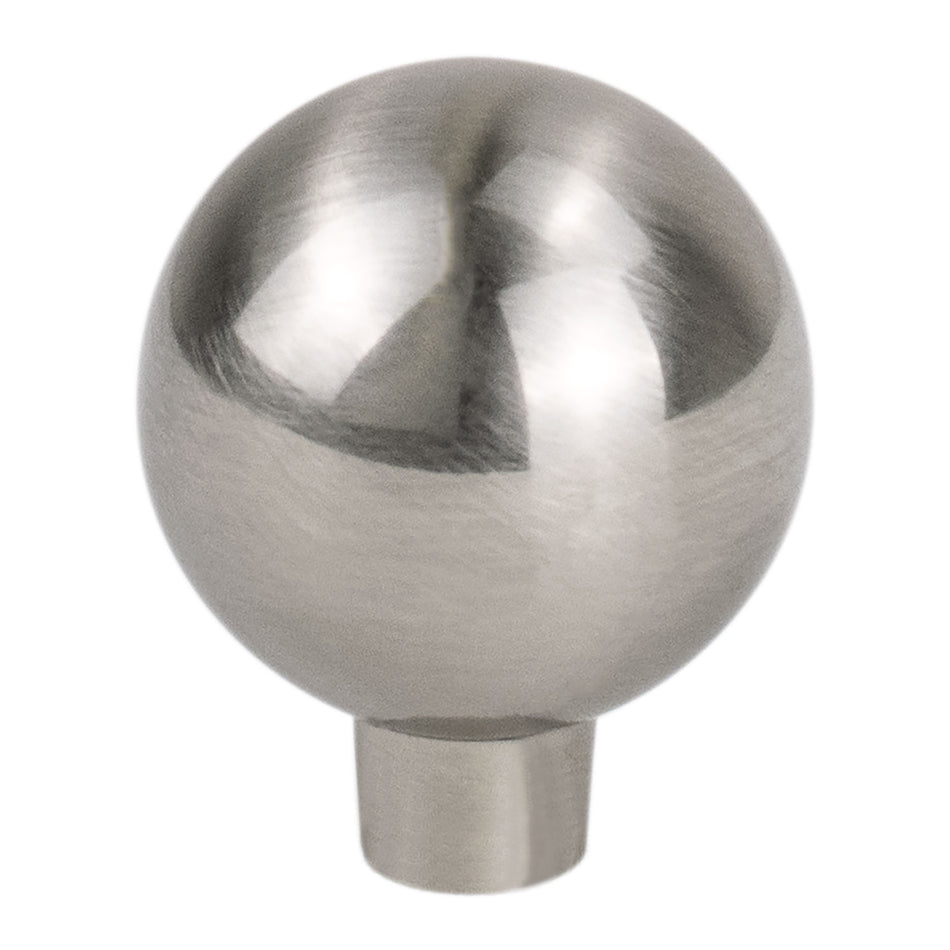 Berenson 3059-1BPN-P: Large Custom Comfort Ball Cabinet Knob - Brushed Nickel