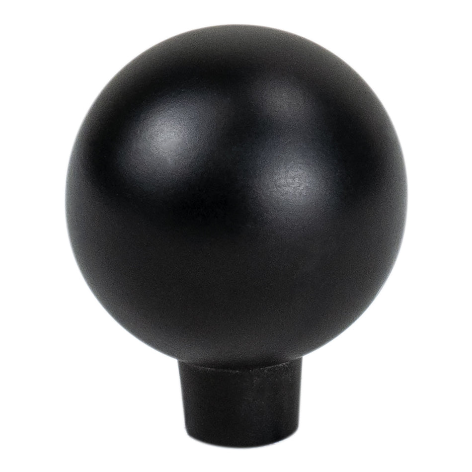 Berenson 3062-1055-P: Large Custom Comfort Ball Cabinet Knob - Matte Black