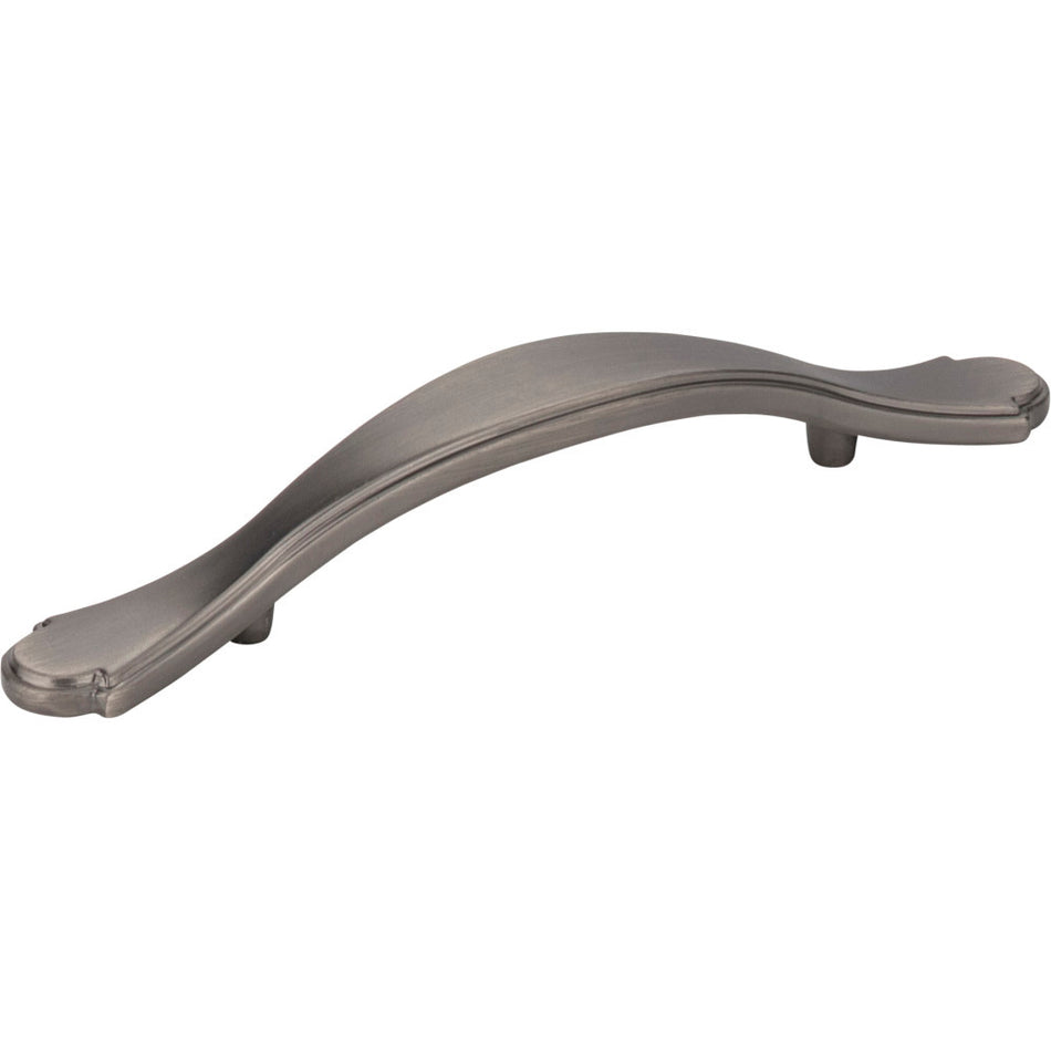 Elements 3108BNBDL: 3" cc Gatsby Arch Cabinet Pull - Brushed Pewter