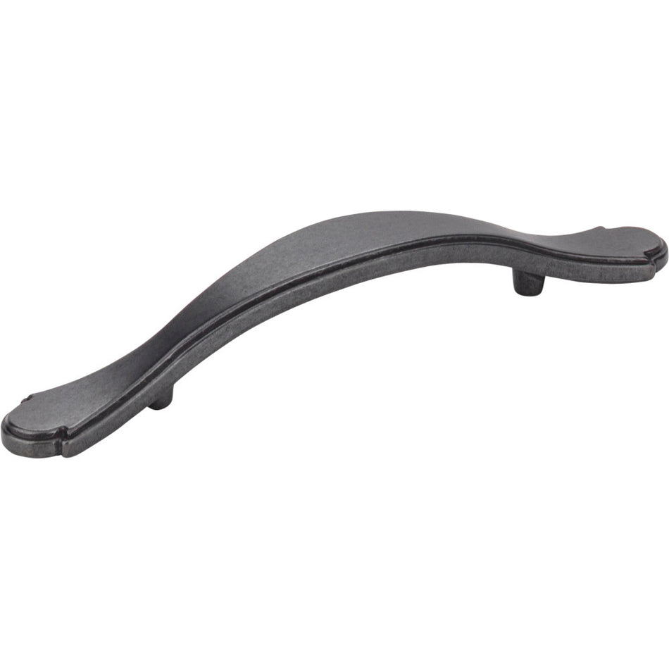 Elements 3108DACM: 3" cc Gatsby Arch Cabinet Pull - Gun Metal