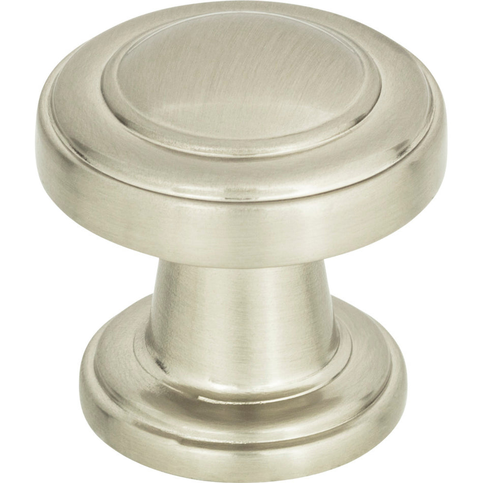 Atlas 313-BRN: 1-1/8" Bronte Cabinet Knob - Brushed Nickel