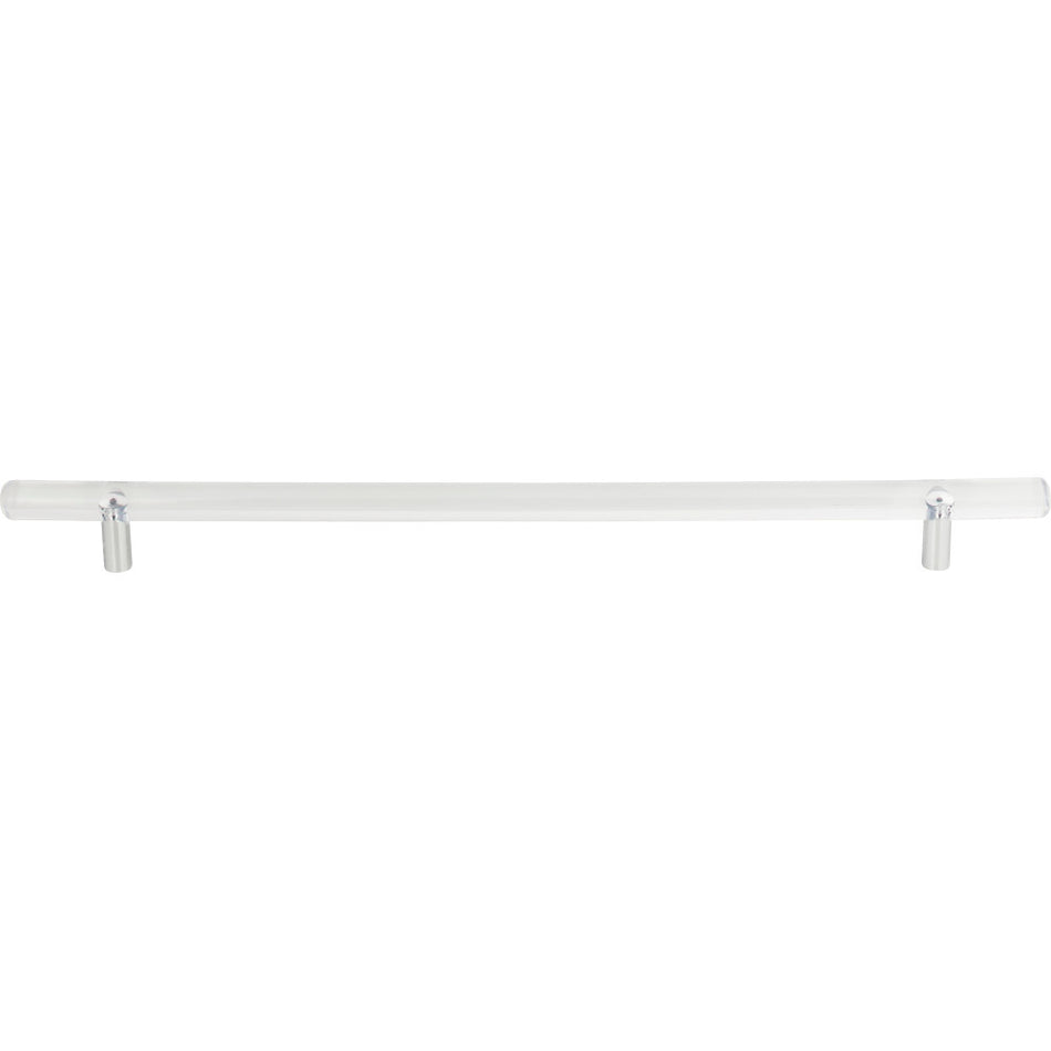 Atlas 3148-CH: 11-5/16" cc Optimism Rail Cabinet Pull - Clear Lucite/Polished Chrome
